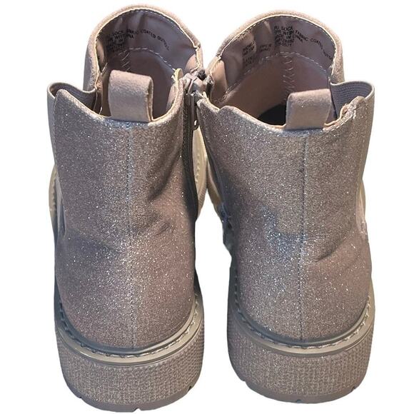 Steve Madden Howler Glitter Chunky Sole Ankle Boot Girls Size 5 - Picture 3 of 7